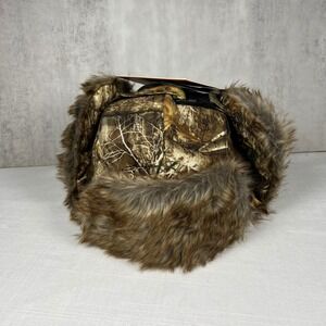 Hot Shot Camo Trapper Hat Fur Trim 3M Thinsulate Winter Warm M L